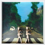carry that weight, Mischtechnik auf Holz im Rahmen 50x50 cm 460 Euro
