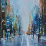 Fahrverbote, Aquacryl auf Keilrahmen 80x80 cm , 360 Euro
