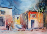 Haus im Süden 30x45 cm nach Gudrun Röhm 140 Euro ohne Rahmen