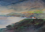Irland Landschaftsimpression, Aquarell-Mischtechnik, 50x70 cm, 195 Euro ohne Rahmen