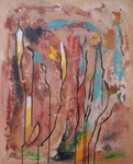 Krokusse im Dezember, Acryl auf Keilrahmen, 80x100 cm 170 Euro
