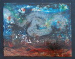 Geen Sterrennacht, Acryl und Resin auf Spiegel 50x60 auf Träger 60x70, €350