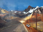vor dem Horizont. Geht´s weiter?, Acryl 60x80 cm, Kursarbeit B. Klimmer 220 Euro