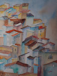 Hausansichten, 45x61 cm 220 Euro ohne Rahmen