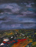 Flores im Regen, Acryl auf Keilrahmen, 60 x 80, Kursarbeit B. Klimmer 150 Euro
