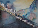 Dorf auf dem Dach der Welt 46x80 cm, vergeben