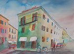 Dorf im Süden, 46x61 cm, 150 Euro ohne Rahmen, Kursarbeit Andreas Mattern