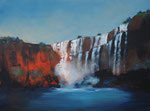 Wasserfall im Licht, Acryl 60x80 cm, Kursarb. B Klimmer, 270Euro