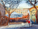 passeig del born , Palma de Mallorca, 30x40 cm, 125 Euro ungerahmt, plein air gemalt
