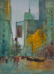 Stadtspaziergang, Aquarell 30x40 cm, Kursarb. B. Kllimmer, 150 Euro ohne Rahmen