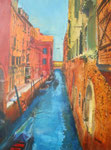 Venedig III, Acryl auf Keilrahmen, 60x80, Kursarbeit B. Klimmer 155 Euro