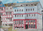 Marktcafe Herborn, Aquarell, 36 x 48. vergeben