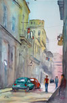 Havanna street, Aquarell 36x51 cm, 170 Euro ohne Rahmen