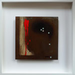diamonds and rust, Mischtechnik auf Metall, 30x30 cm im Rahmen 50x50 cm 280 Euro