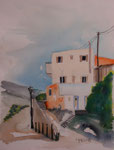 Häuser auf Kos, Aquarell 30x40 cm, TW