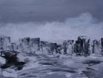 kalt und nass, Acryl auf Keilrahmen, 60x80 cm , Kursarbeit Bernd Klimmer, vergeben