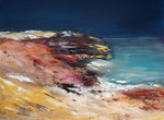 Fels-Sand-Wasser, Acryl auf Keilr. 60x80cm, Kursarb. B. KLimmer, vergeben