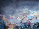 Hirschberg im Dezember 45x60 cm, 180 Euro ungerahmt