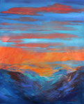 Sonnenuntergang, Acryl auf Keilrahmen 80x100 cm 280 Euro