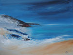 südliche Küstenlandschaft, Acryl 60x80 cm, Kursarb. B.Klimmer, 240 Euro