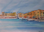 Hafen Rethimnon, Aquarell 31x41,  EW