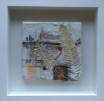 Serie weiß - Mischtechnik auf Leinwand im Glasrahmen 30 x 30 - 50,- Euro