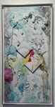 Vergänglichkeit - 40 x 80 - Mischtechnik/Collage auf Faserplatte - gerahmt im Schattenfugenrahmen - 400,-