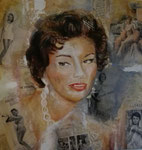Cinemonde 1959 - 60 x 60 - Öl auf Collage - 400,-