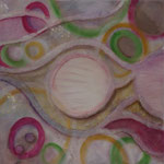 Connected - 50 x 50 - Acryl und Mixed Media auf Leinwand im Schattenfugenrahmen - 180,- Euro