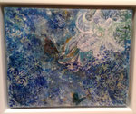 Butterfly - Acryl und Mixed Media auf Leinwand im Schattenfugenrahmen  80,- Euro