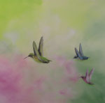 Frühlingserwachen - 80 x 80 - Acryl auf Leinwand  im Schattenfugenrahmen - 320,-