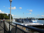 Rheinufer in Rüdesheim mit Hotelschiffen/rhine bank in Rüdesheim with cruise boats