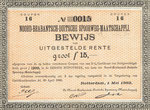 NBDS 1883 bewijs van uitgestelde rente - coupon 16 