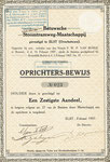 BSM 1907 oprichtersbewijs