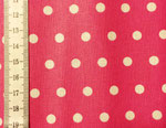 Wachstuch matt (Pink mit weißen Punkten)
