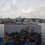 Urban Sketching in Istanbul - An der Galata Brücke
