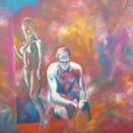 Paar (Acryl auf Leinwand, 120 x 90 cm)