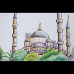 Urban Sketching in Istanbul - Sultan Ahmet Moschee ("Blaue Moschee")