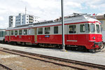 Februar 2024: Triebwagen BDe 4/4 Nummer 2 der ehemaligen Wohlen - Meisterschwanden Bahn (WM) im Bahnhof Bremgarten West. (Aufnahme vom 27. Juni 2015)