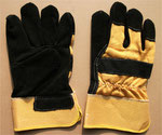 L1295-KY (Split Cowhide Leather + Yellow Twill + Rubberized Cuff)
