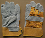 L1295-DY (Split Cowhide Leather + Yellow Twill + Rubberized Cuff)