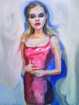 街の女(oil on canvas 2011)   227mmX158mm