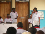 SMECAO Director (V.Sachore) give brief speech during the commemoration of  International Worlds AIDS Day in Langata Bora