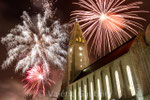 Feux d'artifice à Reykjavík (Islande)