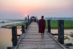 Coucher de soleil sur le pont U Bein (Birmanie)