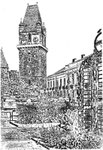 Perchtoldsdorf, Niederösterreich, 60 Meter hoher Wehrturm, erbaut von 1450 - 1521.