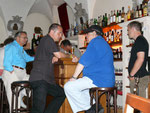 Ascona, Boromeo Bar, v.l.n.r. unbekannt, LoBi, Fritz Trippel, Hans- Peter Tress 2009