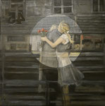 "Im Visier - Wahre Liebe", Acryl- und Ölfarbe auf Leinwand, 30 x 30 cm, Mai 2020