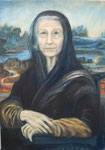 "Das Lächeln der Matilde Leonard", Acryl- und Ölfarbe auf Leinwand, 77 x 53 cm