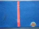 Place the webbing on the center line and pin in place.